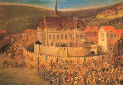 Attacco della cavalleria croata al castello di Erbach il 22 maggio 1623 da Unbekannt Unbekannt